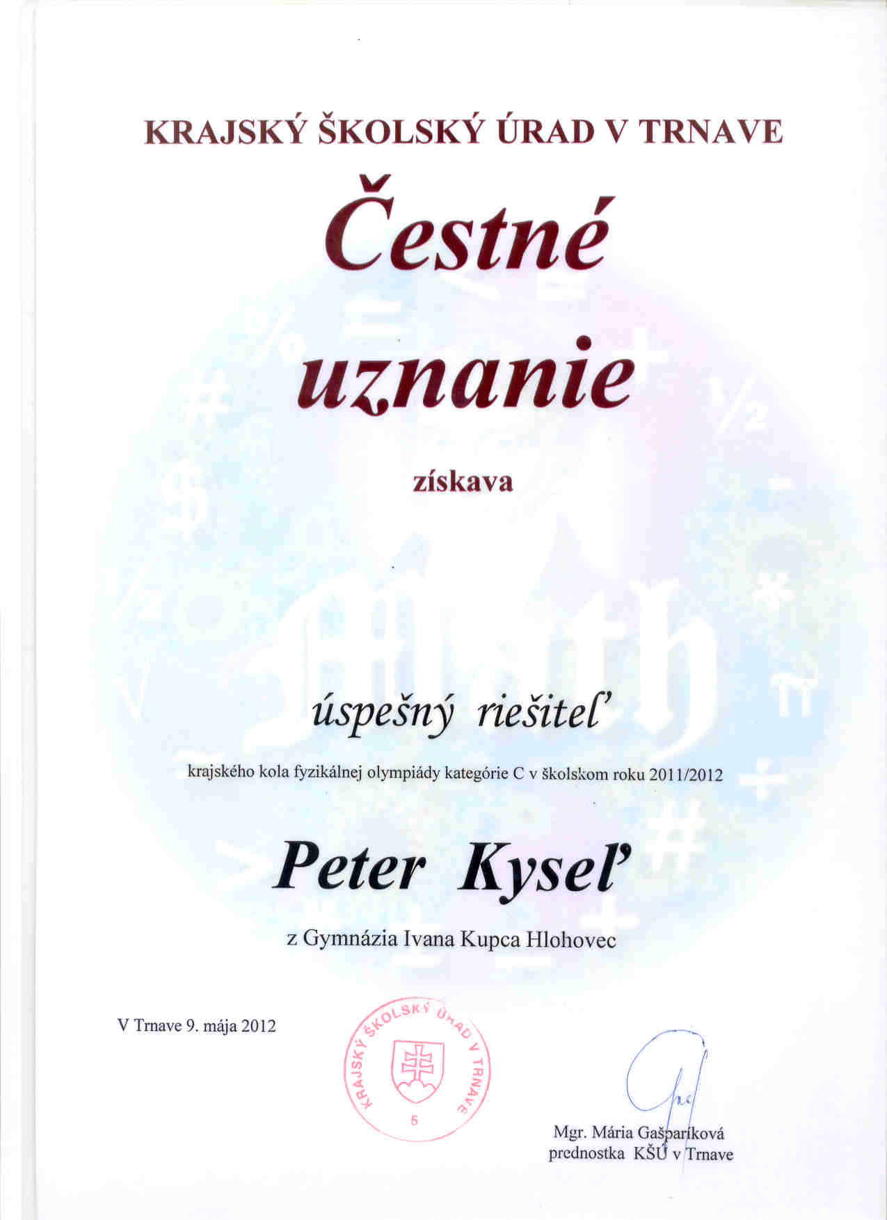 diplom-Kyseľ